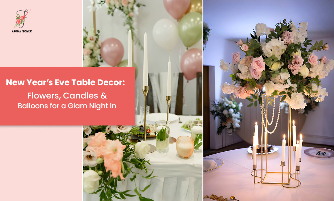 New Year’s Eve Table Decor: Flowers, Candles & Balloons for a Glam Night In (UAE Guide)