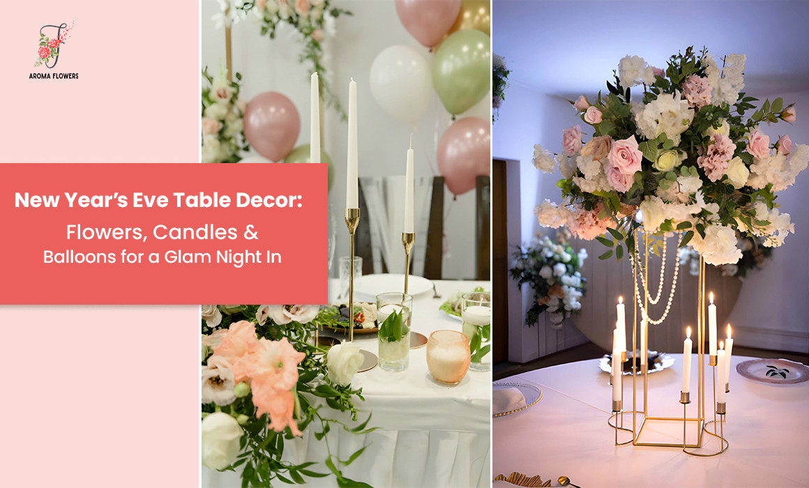 New Year’s Eve Table Decor: Flowers, Candles & Balloons for a Glam Night In (UAE Guide)